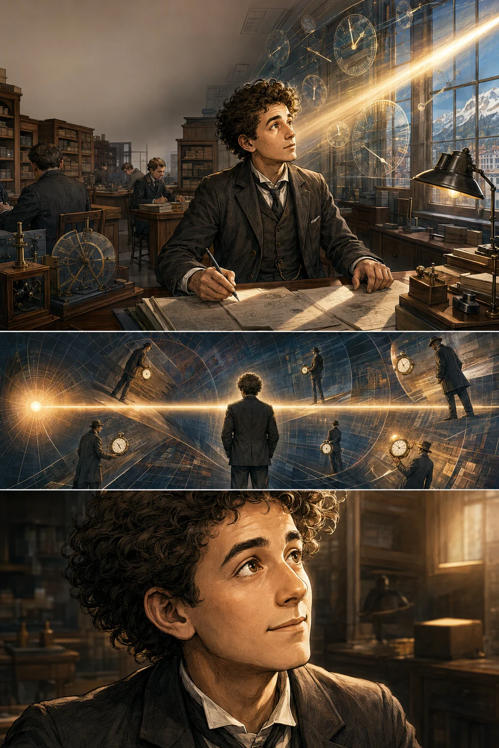 Einstein e o feixe de luz