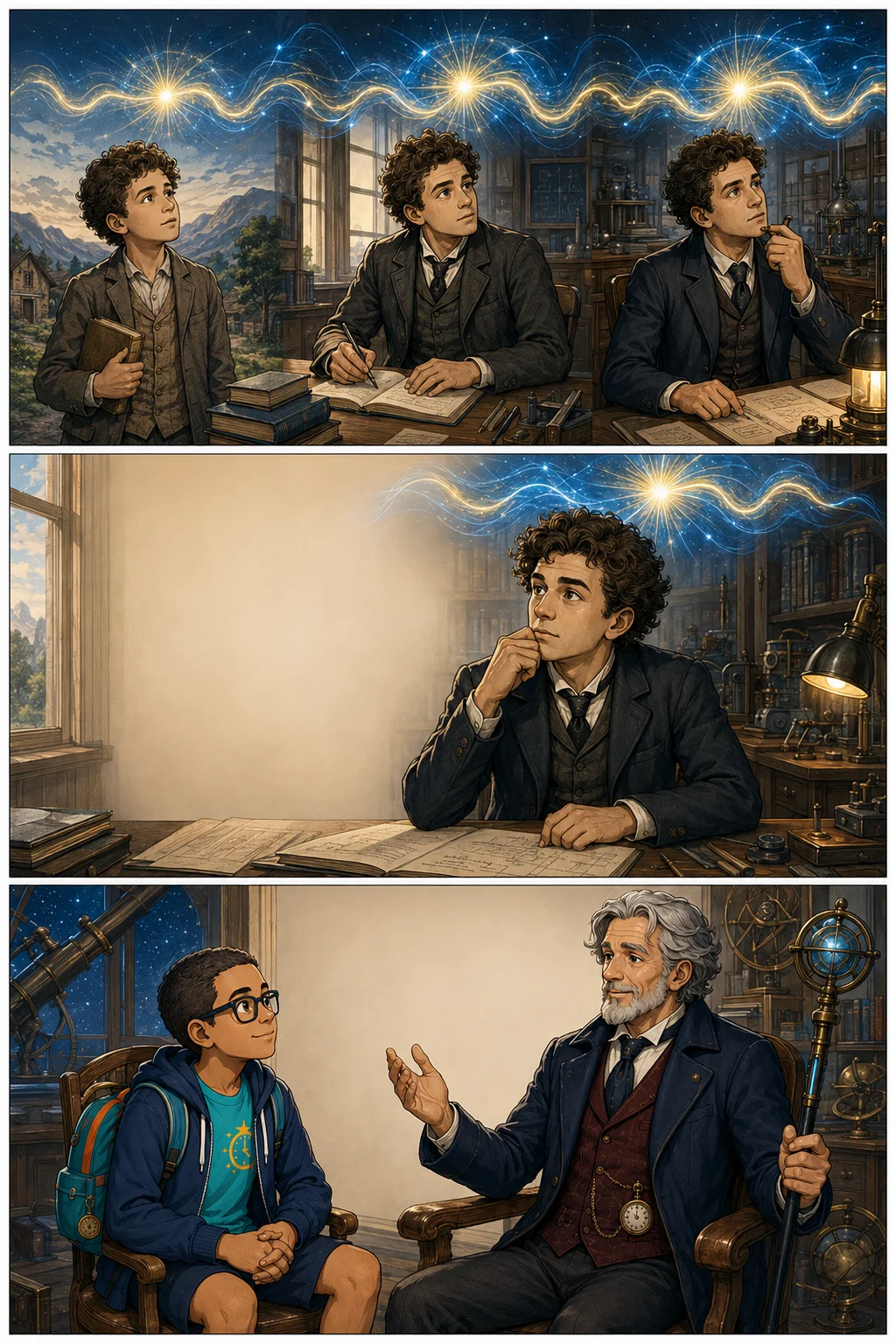 Einstein em três momentos