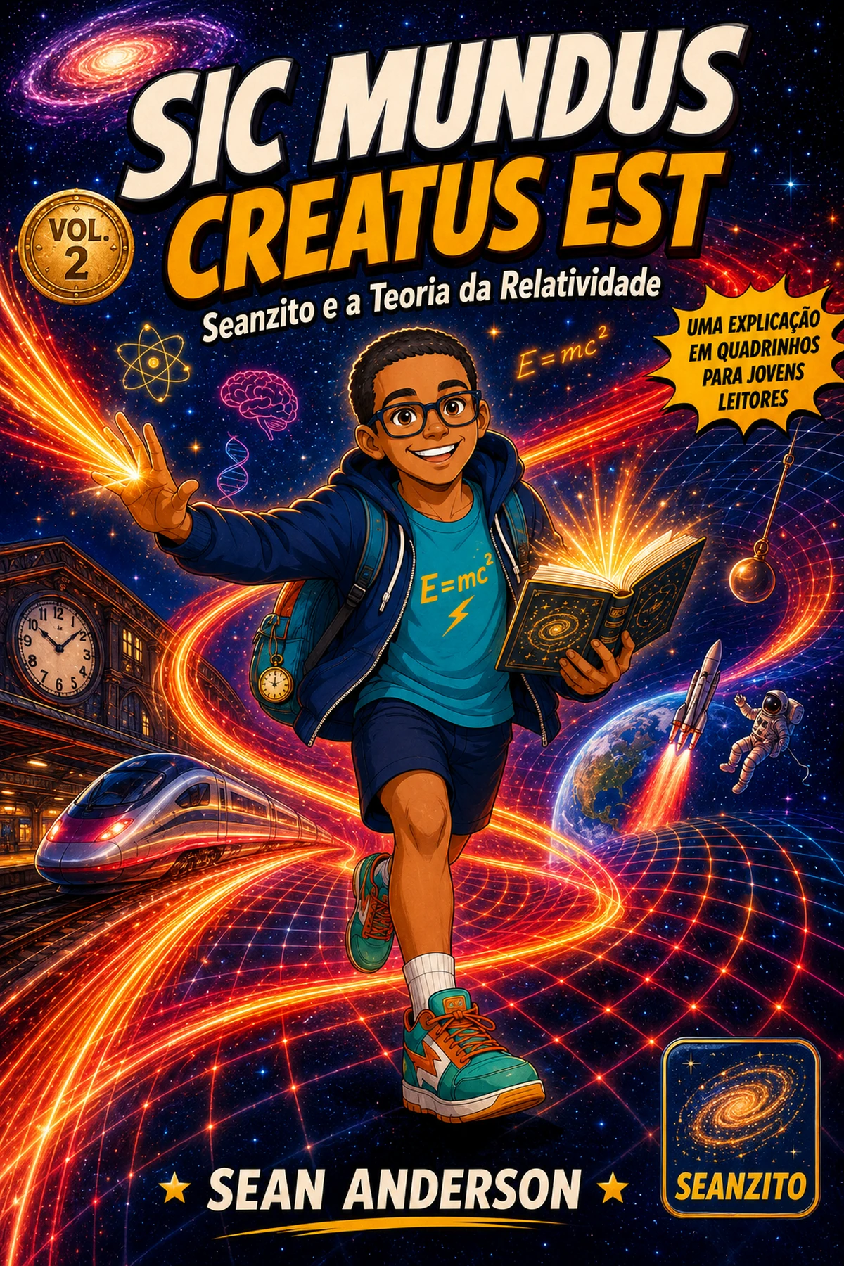 Capa do Vol. 2 — Seanzito e a Teoria da Relatividade