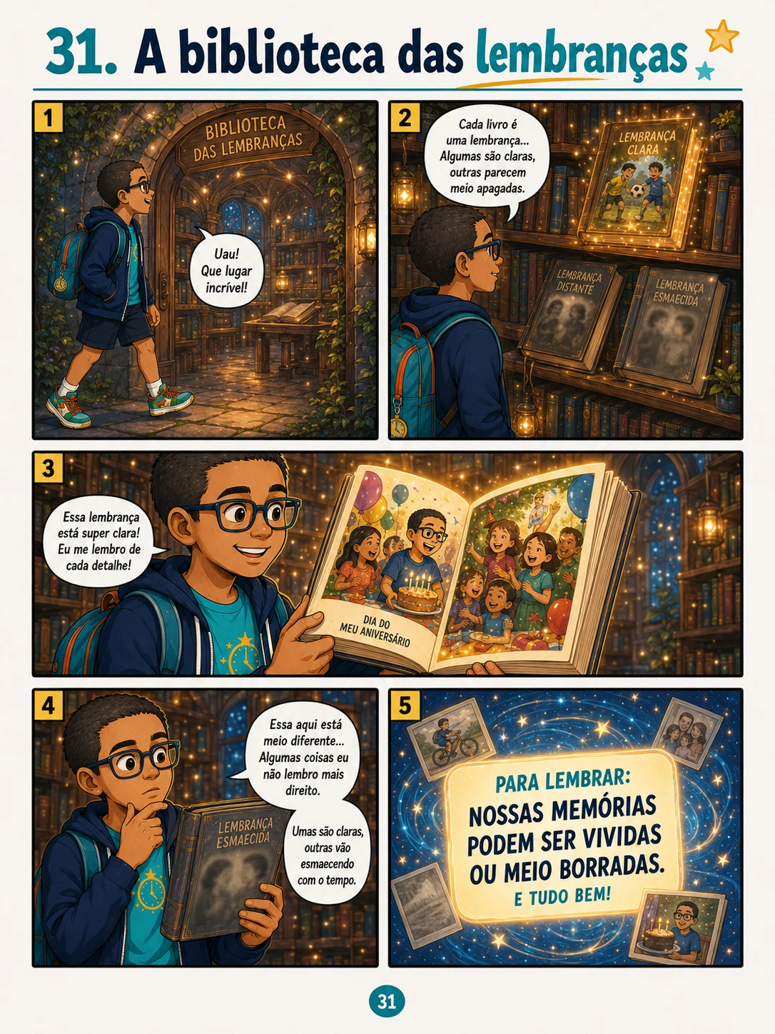 Página do Vol. 1: A biblioteca das lembranças